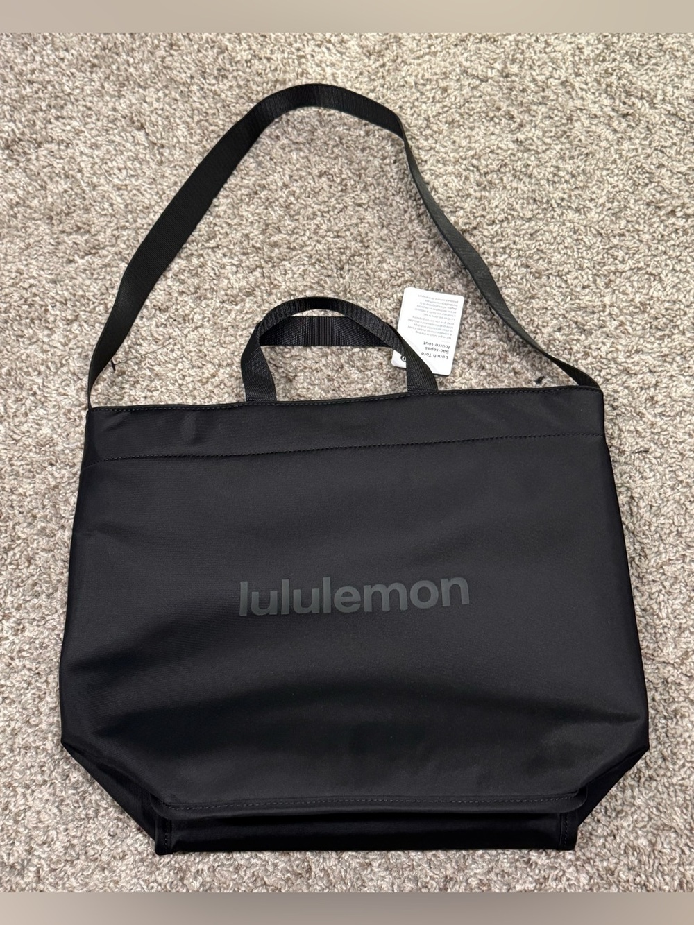 lululemon athletica Men's Black Tote/lunch Bag